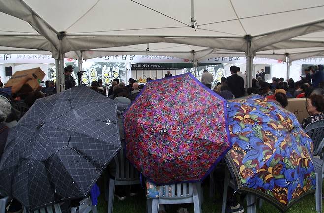 진혼제 현장 ⓒ제주의소리