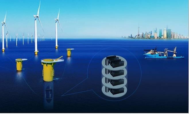 하이랜더는 상하이 수중 데이터센터를 수직으로 설치한다. 필요한 전력 대부분은 인근 해상풍력발전소에서 끌어올 계획이다. 하이랜더 제공