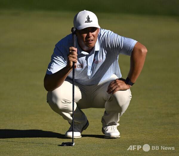 '변형 스테이블포드' 방식으로 열리는 2025년 미국프로골프(PGA) 투어 배러쿠다 챔피언십에 출전한 리코 호이(필리핀)가 2라운드에서 경기하는 모습이다. 사진제공=ⓒAFPBBNews = News1