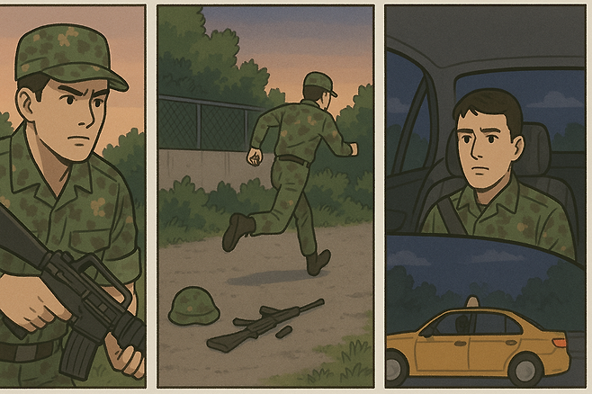 탈영한 병사 (기사 이해를 돕기 위해 챗GPT로 생성한 이미지입니다.) / 사진=챗GPT