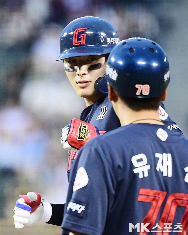 윤동희는 19일 잠실 LG전에서 적시타를 쳤다. 사진(잠실 서울)=김영구 기자