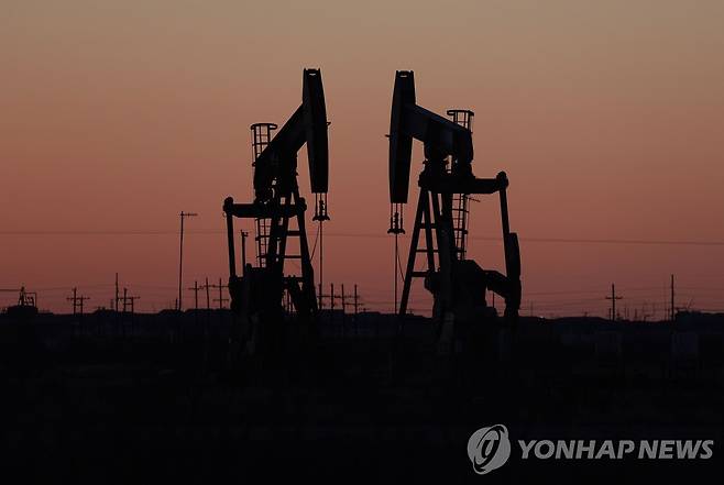 미국 텍사스주 미들랜드 퍼미안분지 오일 펌프잭 [연합뉴스 자료제공]