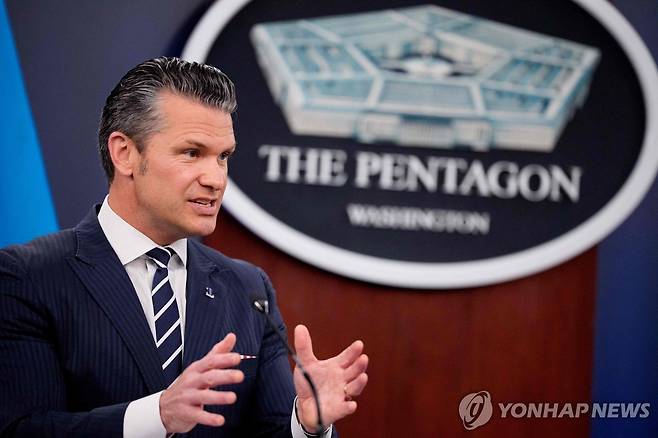피트 헤그세스 미국 국방장관 [AFP=연합뉴스. 재판매 및 DB 금지]