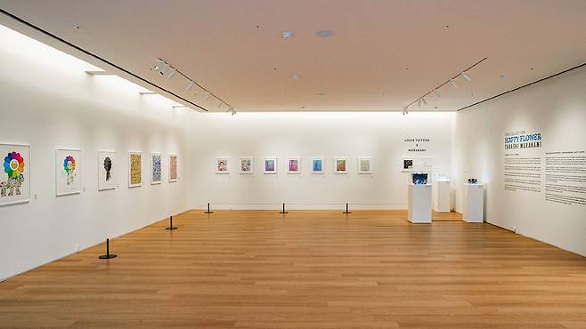 경주 오아르미술관이 오는 9월 29일까지 개최하는 ‘무라카미 다카시: 해피 플라워’전 모습. /오아르미술관 제공