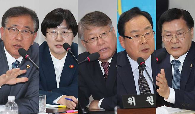 제주특별자치도의회 강동우, 고의숙, 김창식, 오승식, 정이운 교육의원.