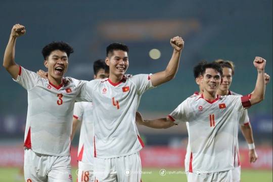 승리를 기뻐하는 베트남 선수들. 사진[연합뉴스]