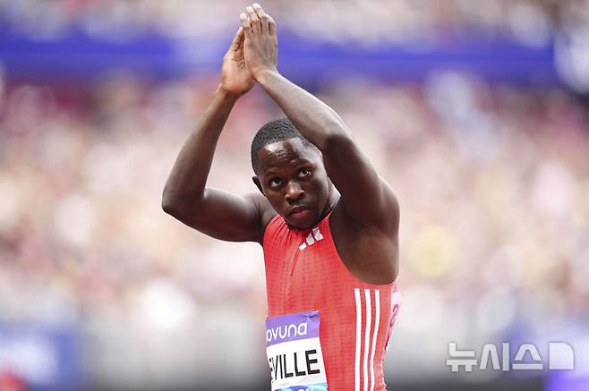 [런던=AP/뉴시스] 자메이카 육상 선수 오블리크 세빌. 2025.07.19.