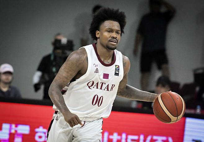 [서울=뉴시스] 카타르 남자 농구 대표팀의 브랜던 굿윈. (사진=대한민국농구협회 제공)  *재판매 및 DB 금지