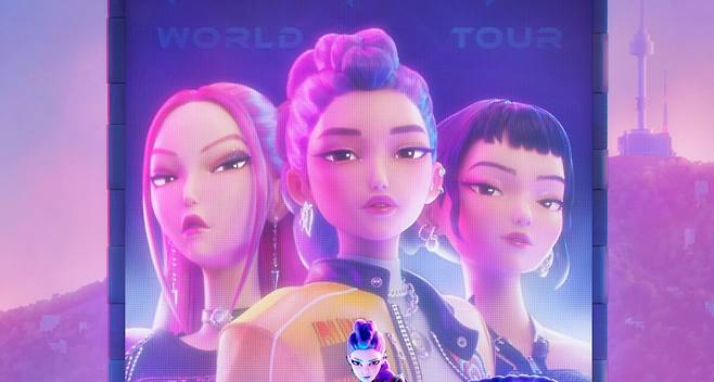 넷플릭스 애니메이션 '케이팝 데몬 헌터스.' 케이팝과 서울을 소재로 한 작품으로 전 세계에서 큰 인기를 얻고 있다. 넷플릭스 제공