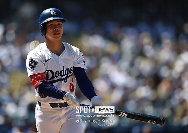 ▲ 김혜성은 현재 다저스에서 가장 타격감이 좋은 타자 중 한 명이지만 왼손 투수를 상대로는 기회를 못 잡고 있다.