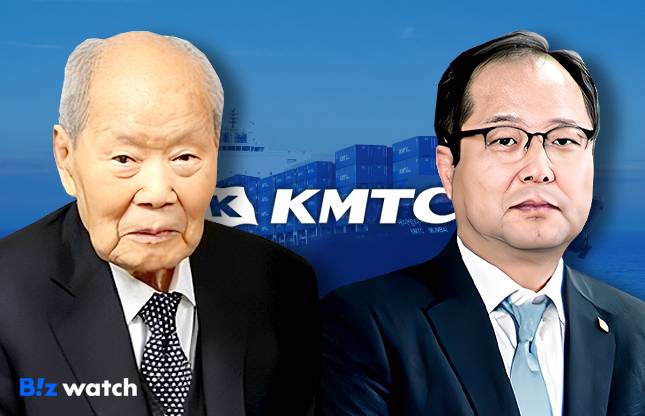 신태범 케이씨티시 회장(왼쪽). 차남 신용화 고려HC그룹 사장.