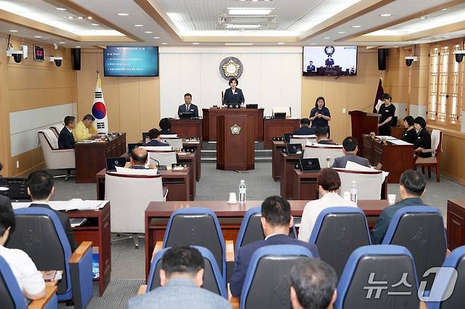 21일 태안군의회 본회의장에서 열린 제313회 태안군의회 임시회 모습(태안군의회 제공. 재판매 및 DB금지)2025.7.21/뉴스1