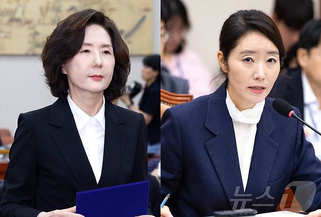 이진숙 전 교육부 장관 후보자(왼쪽), 강선우 여성가족부 장관 후보자. ⓒ News1