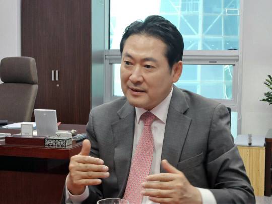 국민의힘 당대표 선거에 출마한 장동혁 의원. 조은솔 기자