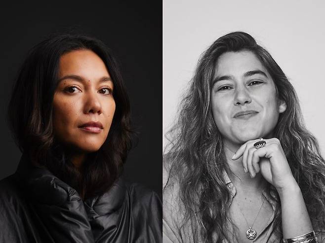 [부산=뉴시스] 내년 부산비엔날레 전시 감독 아말 칼라프(Amal Khalaf·왼쪽), 에블린 사이먼스(Evelyn Simons). (사진=부산비엔날레 조직위원회 제공) 2025.07.21. photo@newsis.com *재판매 및 DB 금지