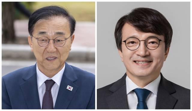 ▲사진 왼쪽 김윤덕 국토부장관 지명자 오른쪽 김의겸 새만금개발청장 ⓒ연합뉴스