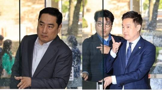 강용석(왼쪽) 변호사와 김세의(오른쪽) 전 MBC 기자. 연합뉴스 자료사진