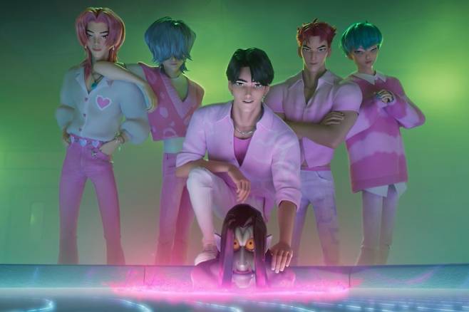 '케이팝 데몬 헌터스' 속 사자보이즈 /사진=넷플릭스