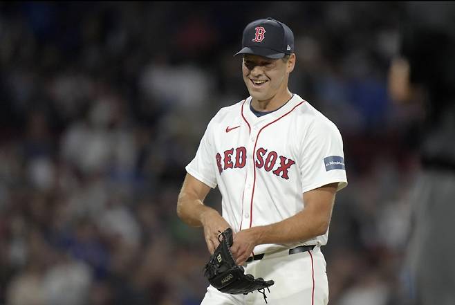 보스턴 레드삭스 시절인 지난해 8월 메이저리그 마운드에 오른 리치 힐. AP연합뉴스