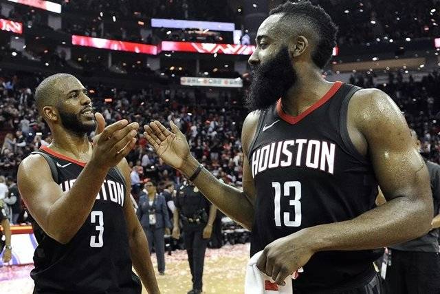 크리스 폴과 제임스 하든. 솔트레이크시티=AP 뉴시스