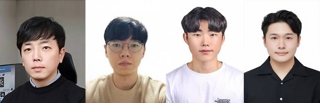 왼쪽부터 정훈의 교수, 이희진 연구원, 강동관 연구원, 강정화 연구원. UNIST 제공.