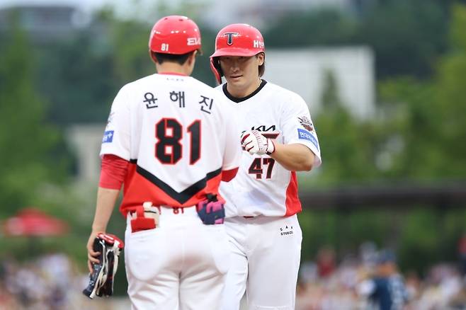 ▲ 지난 20일 NC와의 경기에서 안타를 쳐낸 나성범 [KIA타이거즈]&nbsp;