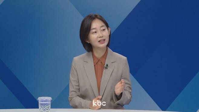 ▲ 22일 KBC '여의도초대석'에 출연한 김재연 진보당 상임대표