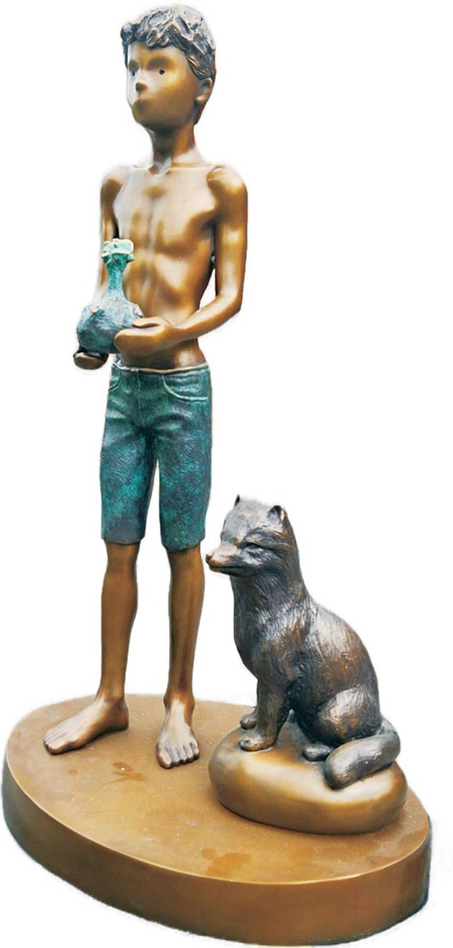 신동진 ‘호기심 여행’, 80×45×34㎝, 브론즈, 2022.