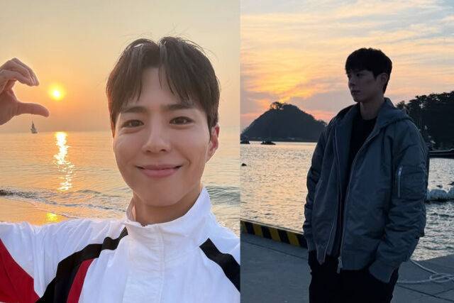 박보검이 '굿보이' 촬영 현장에서 인증숏을 남겼다. / 박보검 소셜미디어