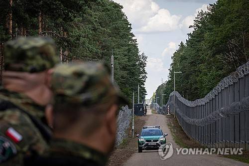 폴란드-벨라루스 국경 [AFP 연합뉴스 자료사진]