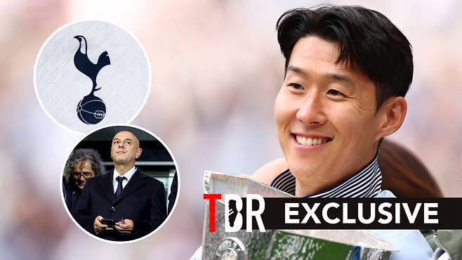 레비 회장과 손흥민. TBR풋볼