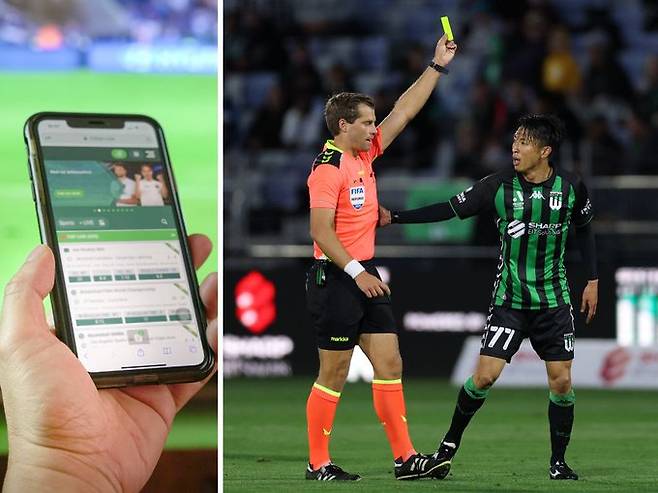 경기 전 옐로카드를 받는 것에 대해 직접 베팅한 뒤 실제 옐로카드를 받는 방식으로 베팅 결과를 조작한 혐의로 재판에 넘겨진 단자키 리쿠(오른쪽). /사진=헤럴드선스포츠 SNS 캡처