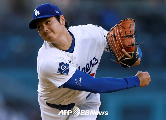 22일(한국 시각) 오타니 쇼헤이의 경기 모습. /AFPBBNews=뉴스1