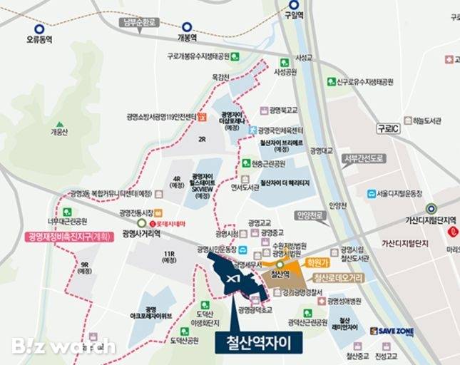 철산역자이 위치도/자료=GS건설 제공