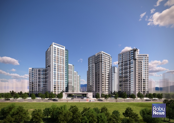 에코델타시티 푸르지오 트레파크 주경 투시도(해당 이미지는 소비자의 이해를 돕기 위해 제작한 것으로 실제와 차이가 있을 수 있습니다). ⓒ대우건설