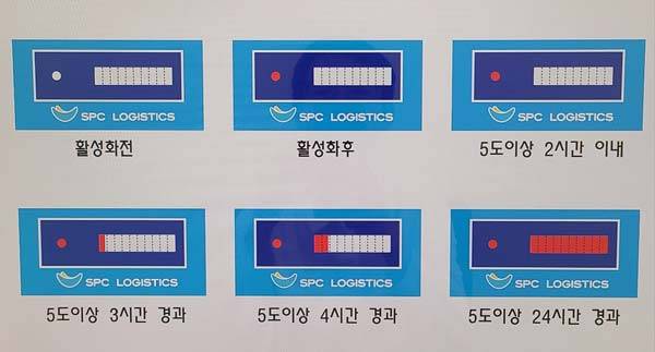 SPC에서 사용하고 있는 지능형 온도 스티커./사진=SPC 제공