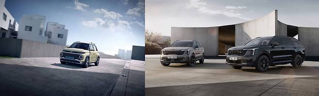 2026 캐스퍼 일렉트릭(왼쪽)과 2026 The 쏘렌토 / 출처=현대차그룹