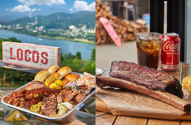 로우&슬로우 조리법으로 완성되는 아메리칸 바비큐. 사진은 로코스 비비큐 ‘LOCOS BBQ 샘플러’와 파운드 바베큐 ‘안티본네스’ [미국육류수출협회 제공]