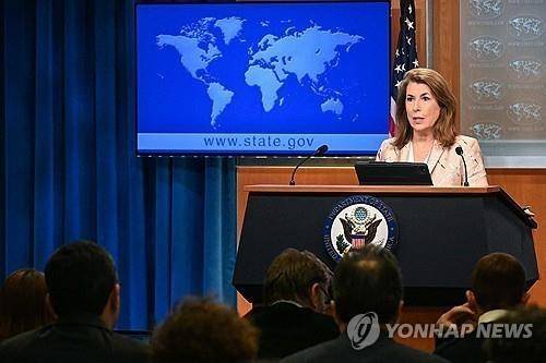 태미 브루스 미국 국무부 대변인 [AFP 연합뉴스 자료사진. 재판매 및 DB 금지]