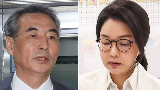 민중기 특별검사팀와 김건희 씨. 연합뉴스