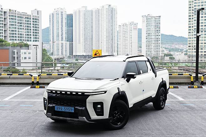 KG모빌리티 무쏘 EV. 사진: 김학수 기자