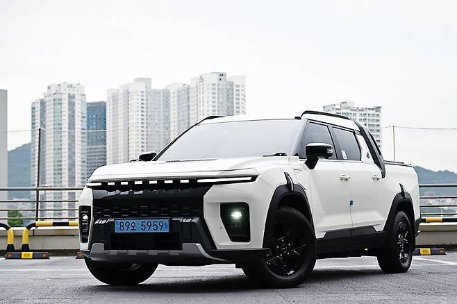 KG모빌리티 무쏘 EV. 사진: 김학수 기자