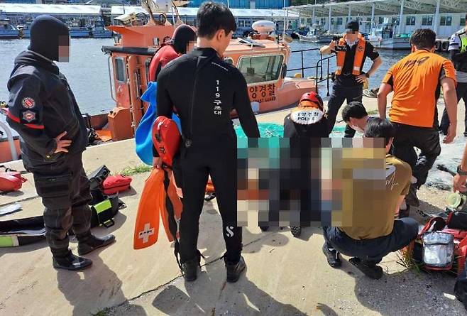 속초 설악항 수난 사고 [강원특별자치도소방본부 제공. 재판매 및 DB 금지]