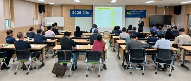 지난 21일 나주시가 귀농귀촌인 영농 기초 기술교육 수료생 38명을 배출했다. 나주시 제공