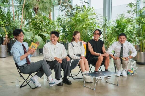 유재석(왼쪽부터)과&nbsp; 코요태(김종민 신지 빽가) 조세호 /사진제공=tvN