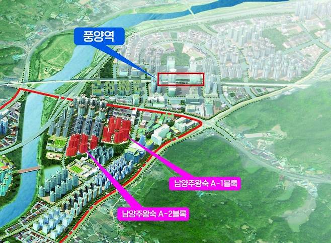 남양주 왕숙지구_A-1, A-2블록 위치도. 국토교통부 제공