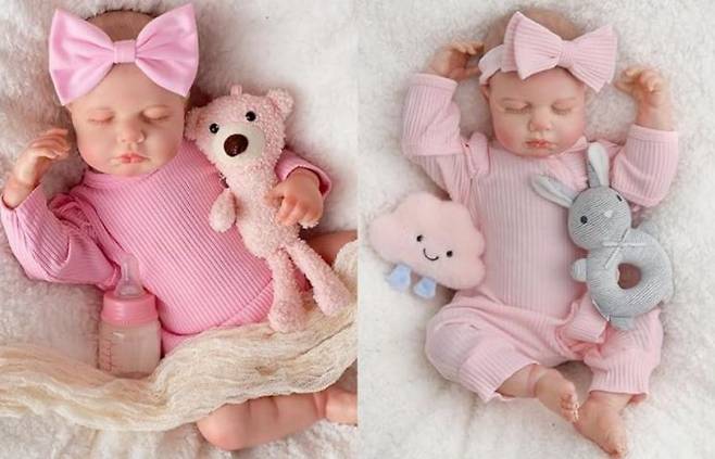 리얼 베이비돌. 아마존 홈페이지