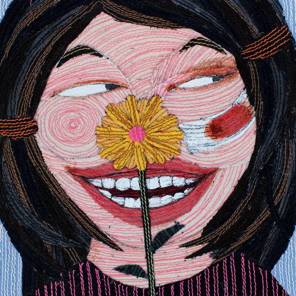 조현서의 ‘Spring’(2023, machine drawing on canvas, 24.2x24.2cm).  맥화랑 제공