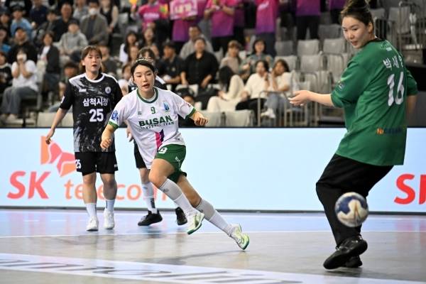 사진 여자부에서 유일하게 스킬 슈팅 골을 넣은 부산시설공단 정가희, 사진 제공=한국핸드볼연맹