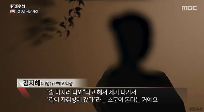 브니엘예고를 다니던 중 무용학원을 옮겼다는 이유로 괴롭힘을 당하다 학교를 떠나게 됐다고 주장하는 C 양[PD수첩 캡처]